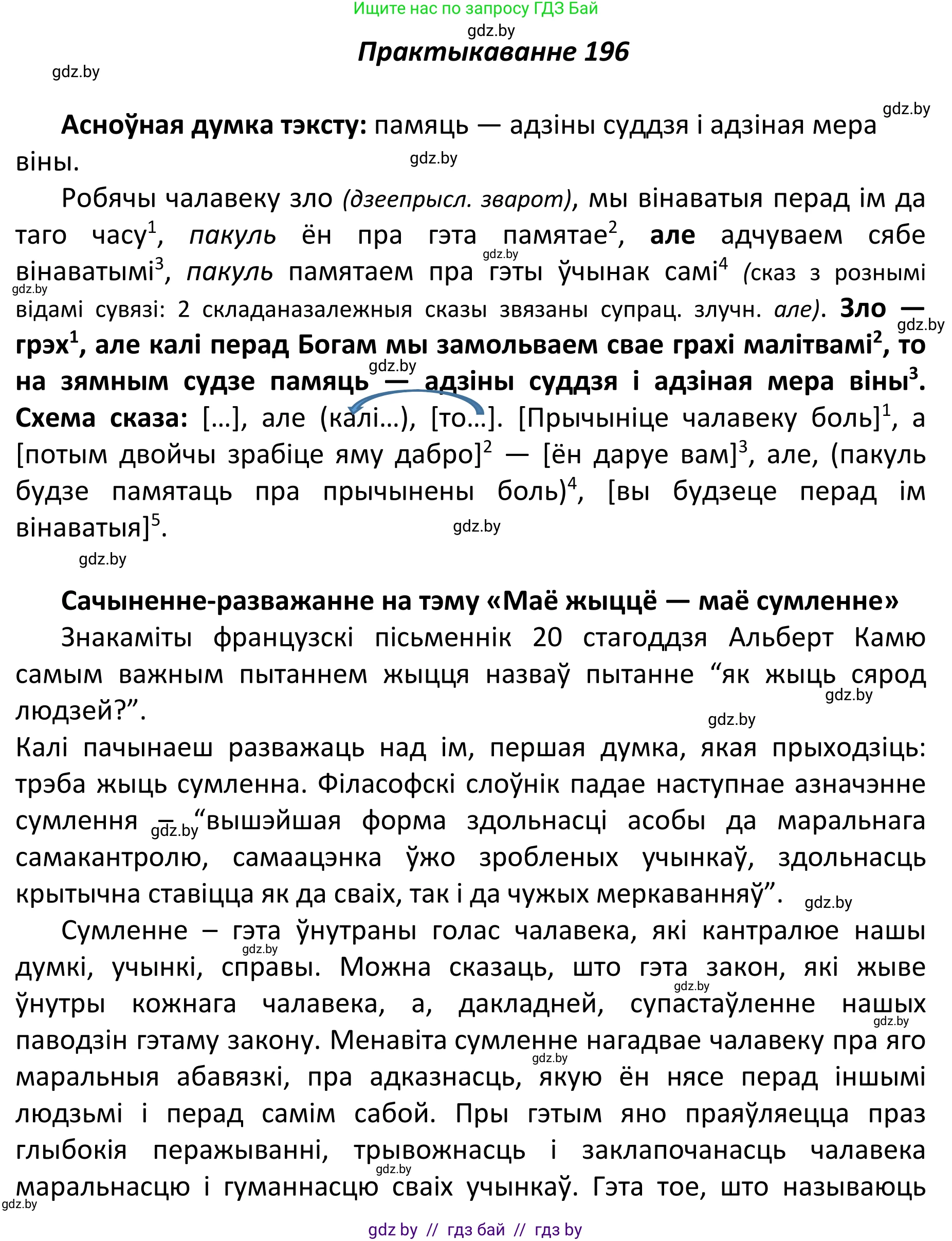 Белорусский язык (Беларуская мова), 11 класс Учебник, авторы: Валочка Ганна Міхайлаўна, Васюковіч Людміла Сяргееўна, Зелянко Вольга Уладзіміраўна, Міхнёнак С С, Якуба Святлана Міхайлаўна, издательство Нацыянальны інстытут адукацыі, Минск, 2021, страница 134, номер 196, Решение 1
