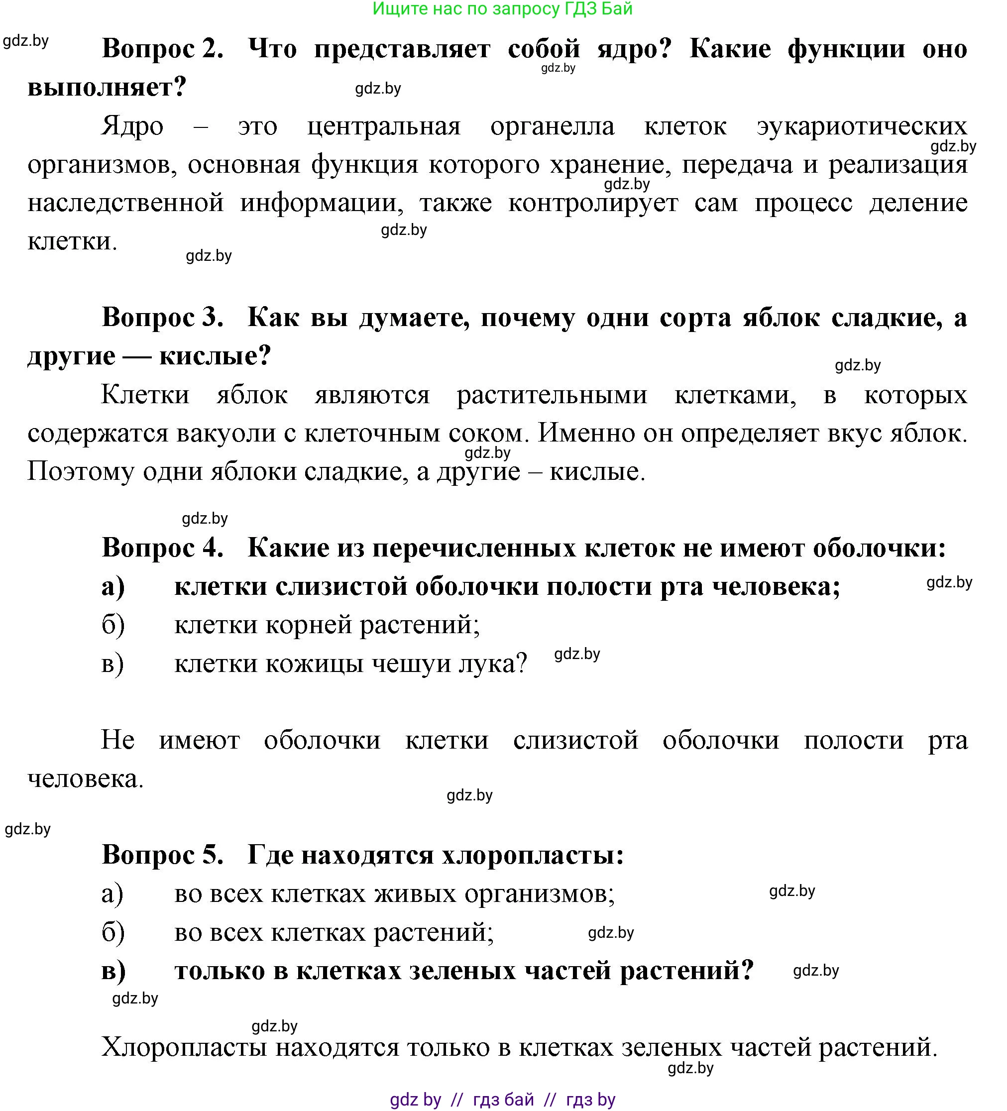 Биология, 6 класс рабочая тетрадь, авторы: Лисов Николай Дмитриевич, Борщевская Елена Валерьевна, издательство Аверсэв, Минск, 2021, жёлтого цвета, страница 20, номер 5, Решение (продолжение 2)