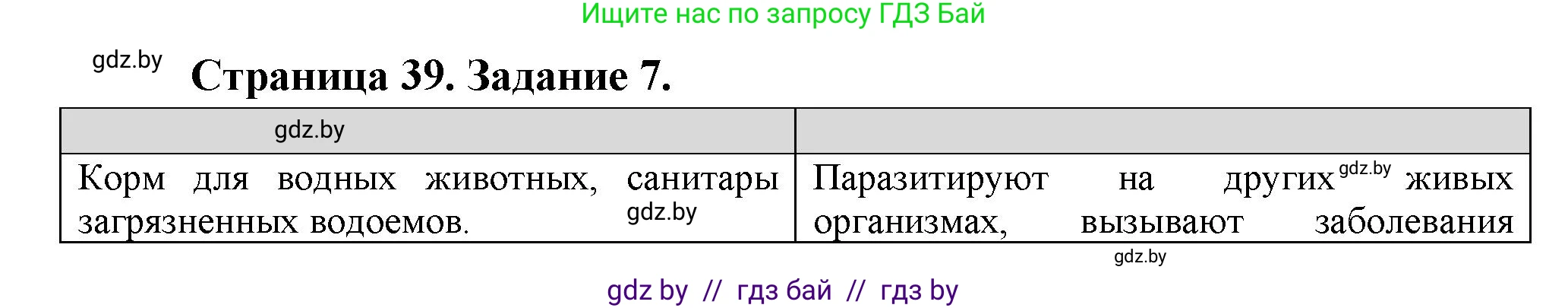 Биология, 6 класс рабочая тетрадь, авторы: Лисов Николай Дмитриевич, Борщевская Елена Валерьевна, издательство Аверсэв, Минск, 2021, жёлтого цвета, страница 39, номер 7, Решение