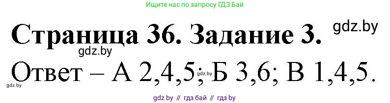 Биология, 6 класс Сборник контрольных и самостоятельных работ, авторы: Городович Наталья Ивановна, Капцевич Марина Викторовна, Сеген Елена Адамовна, издательство Аверсэв, Минск, 2021, страница 36, номер 3, Решение