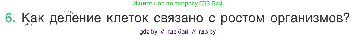 Биология, 6 класс Учебник, автор: Лисов Николай Дмитриевич, издательство Народная асвета, Минск, 2021, зелёного цвета, страница 34, номер 6, Условие