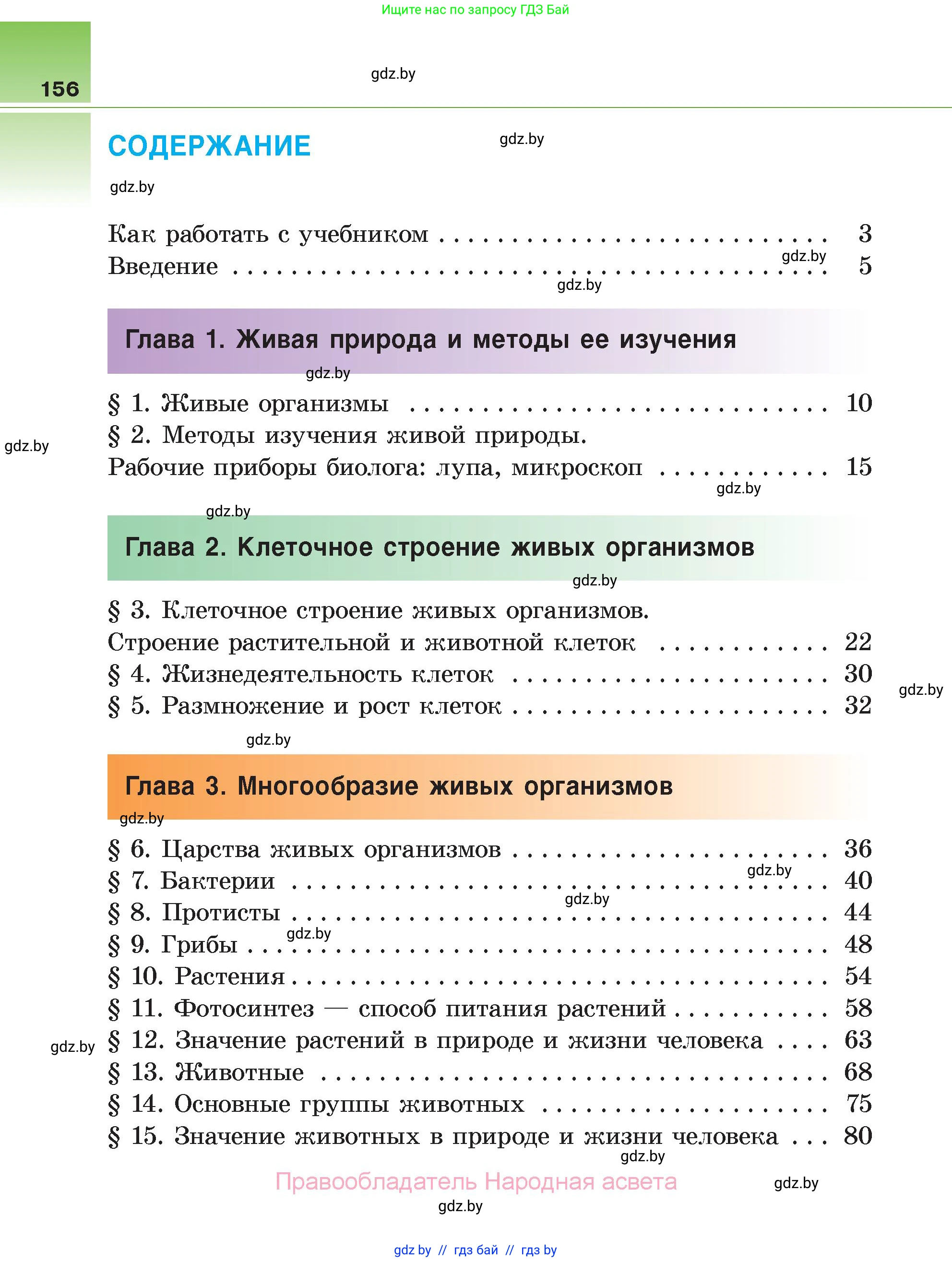 Биология, 6 класс Учебник, автор: Лисов Николай Дмитриевич, издательство Народная асвета, Минск, 2021, зелёного цвета, страница 156