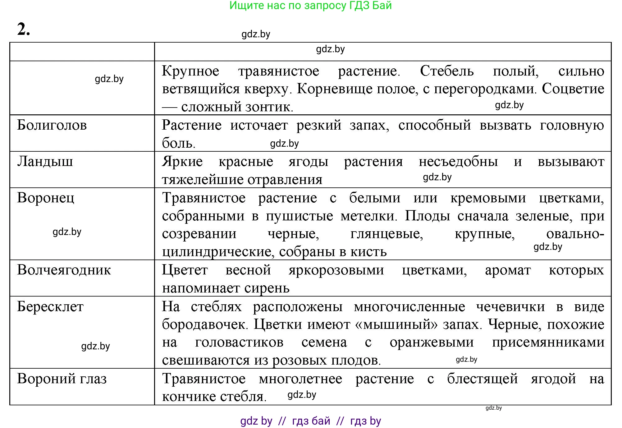 Биология, 7 класс рабочая тетрадь, автор: Лисов Николай Дмитриевич, издательство Аверсэв, Минск, 2022, коричневого цвета, страница 89, номер 2, Решение