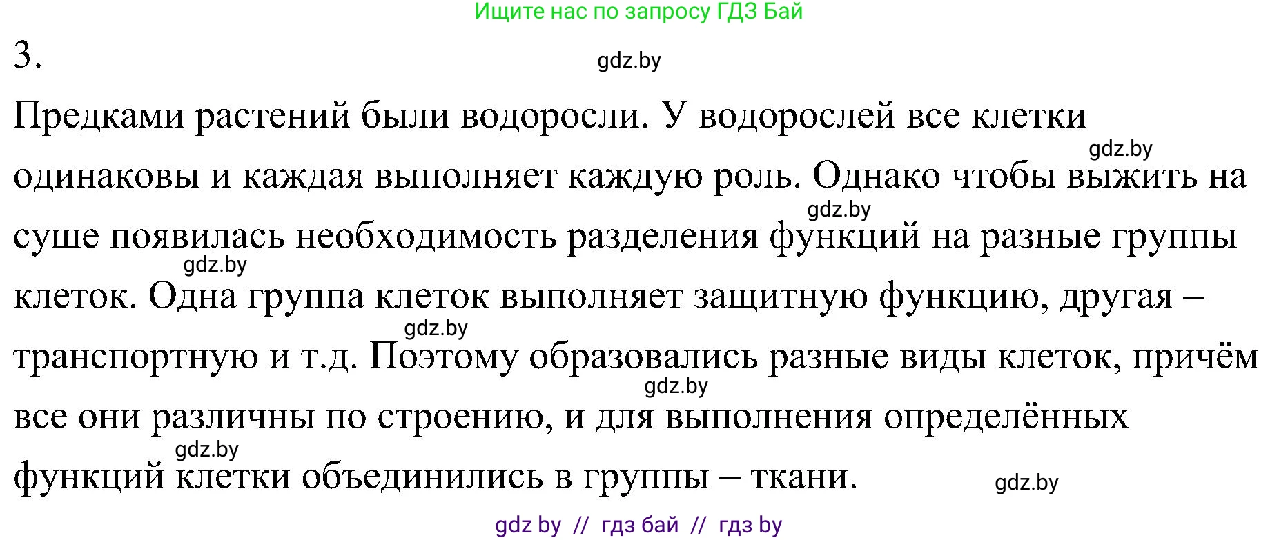 Биология, 7 класс Учебник, автор: Лисов Николай Дмитриевич, издательство Народная асвета, Минск, 2022, зелёного цвета, страница 81, номер 3, Решение