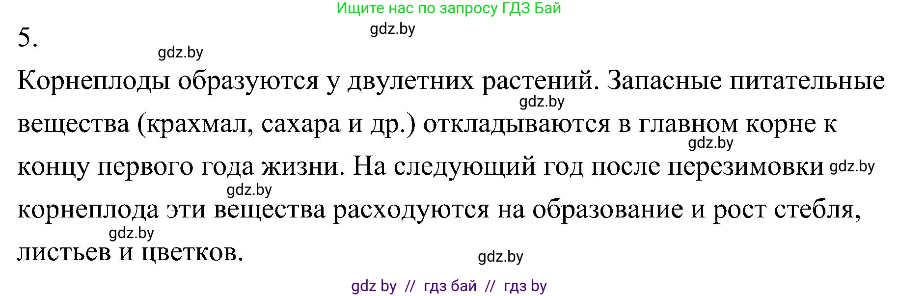 Биология, 7 класс Учебник, автор: Лисов Николай Дмитриевич, издательство Народная асвета, Минск, 2022, зелёного цвета, страница 132, номер 5, Решение