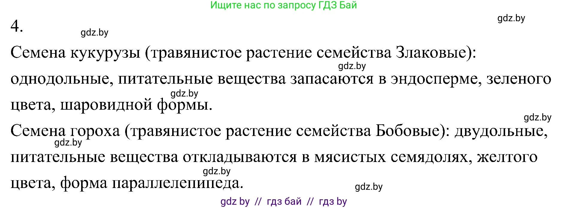 Биология, 7 класс Учебник, автор: Лисов Николай Дмитриевич, издательство Народная асвета, Минск, 2022, зелёного цвета, страница 198, номер 4, Решение