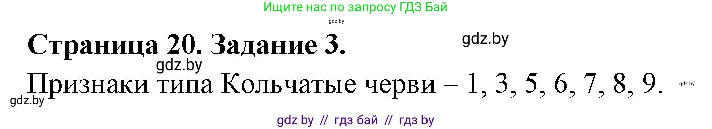 Биология, 8 класс рабочая тетрадь, авторы: Бедарик Ирина Геннадьевна, Бедарик Александр Евгеньевич, издательство Аверсэв, Минск, 2024, страница 20, номер 3, Решение