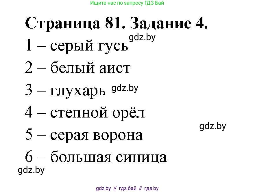 Биология, 8 класс рабочая тетрадь, авторы: Бедарик Ирина Геннадьевна, Бедарик Александр Евгеньевич, издательство Аверсэв, Минск, 2024, страница 81, номер 4, Решение