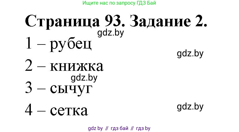 Биология, 8 класс рабочая тетрадь, авторы: Бедарик Ирина Геннадьевна, Бедарик Александр Евгеньевич, издательство Аверсэв, Минск, 2024, страница 93, номер 2, Решение