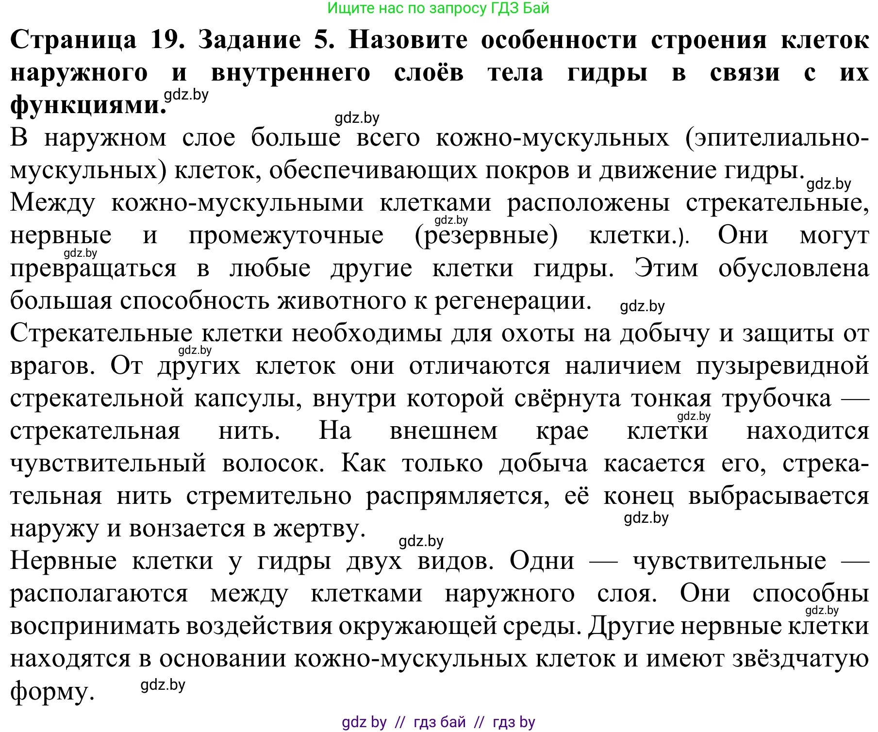 Биология, 8 класс Учебник, авторы: Бедарик Ирина Геннадьевна, Бедарик Александр Евгеньевич, Иванов Владимир Николаевич, издательство Адукацыя i выхаванне, Минск, 2023, зелёного цвета, страница 19, номер 5, Решение