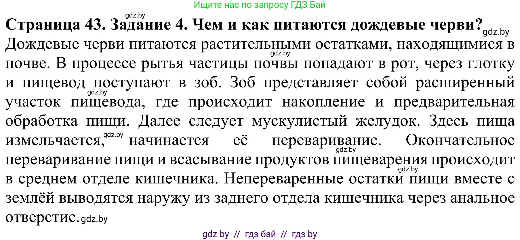 Биология, 8 класс Учебник, авторы: Бедарик Ирина Геннадьевна, Бедарик Александр Евгеньевич, Иванов Владимир Николаевич, издательство Адукацыя i выхаванне, Минск, 2023, зелёного цвета, страница 43, номер 4, Решение