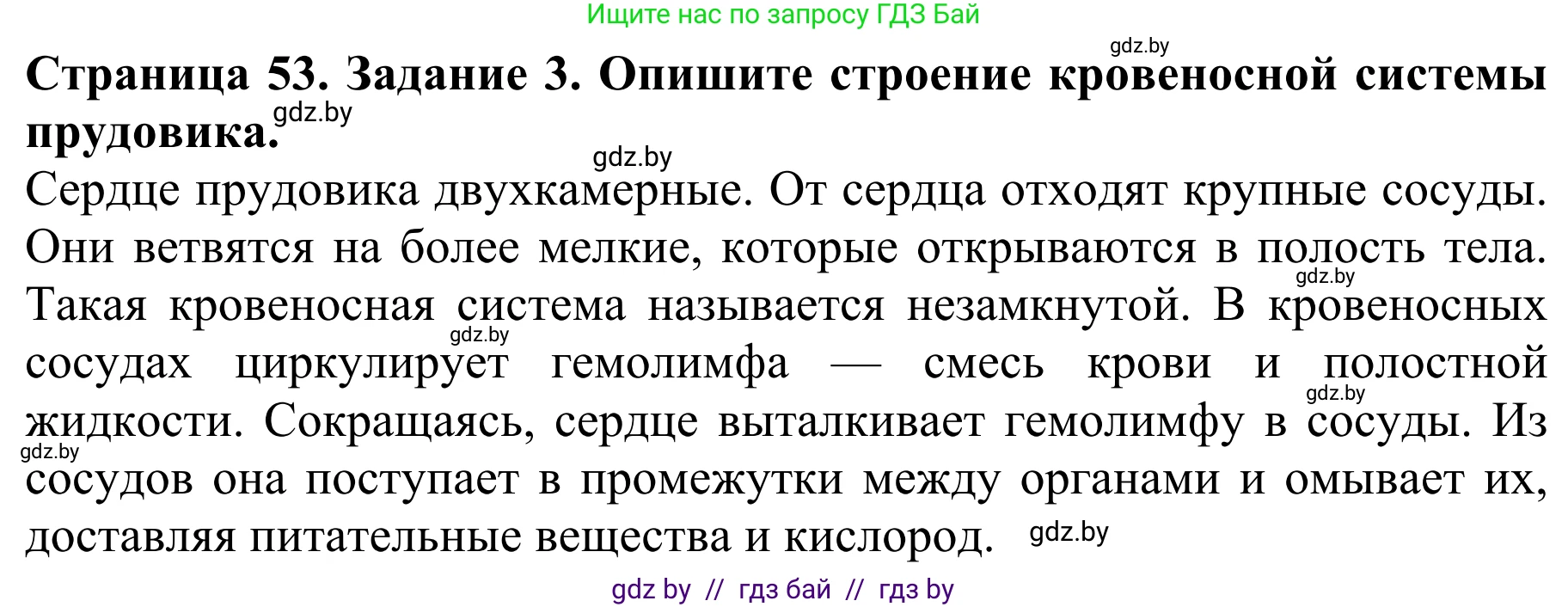 Биология, 8 класс Учебник, авторы: Бедарик Ирина Геннадьевна, Бедарик Александр Евгеньевич, Иванов Владимир Николаевич, издательство Адукацыя i выхаванне, Минск, 2023, зелёного цвета, страница 53, номер 3, Решение