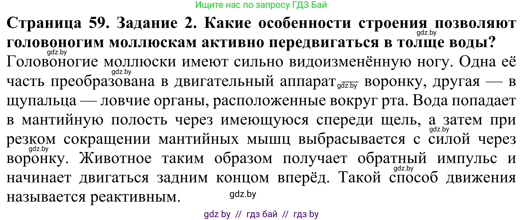 Биология, 8 класс Учебник, авторы: Бедарик Ирина Геннадьевна, Бедарик Александр Евгеньевич, Иванов Владимир Николаевич, издательство Адукацыя i выхаванне, Минск, 2023, зелёного цвета, страница 59, номер 2, Решение