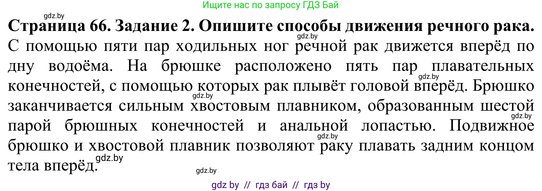 Биология, 8 класс Учебник, авторы: Бедарик Ирина Геннадьевна, Бедарик Александр Евгеньевич, Иванов Владимир Николаевич, издательство Адукацыя i выхаванне, Минск, 2023, зелёного цвета, страница 66, номер 2, Решение
