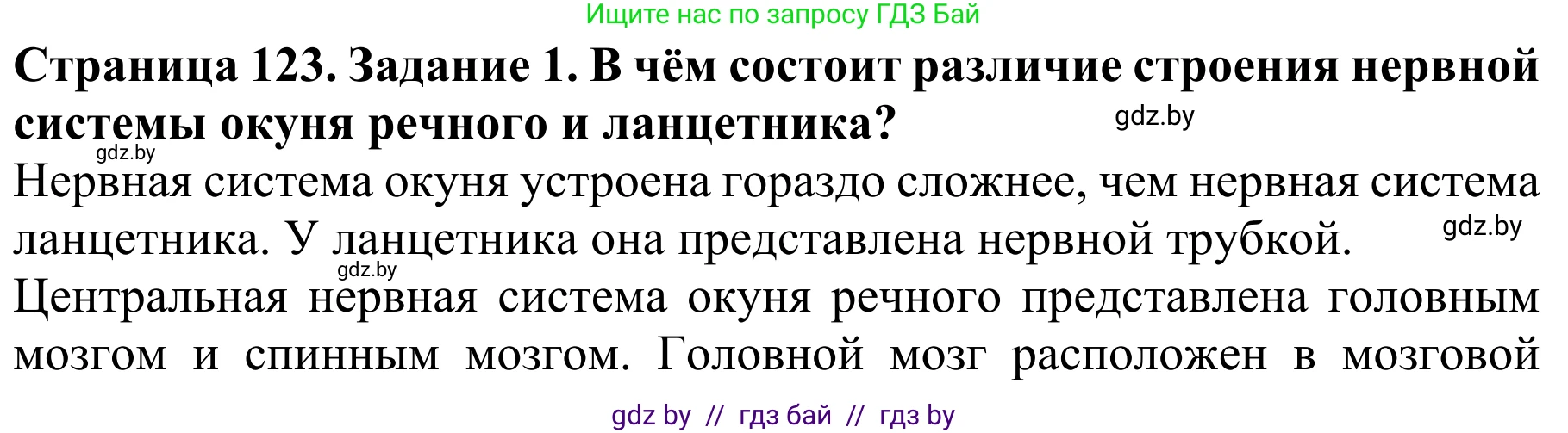 Биология, 8 класс Учебник, авторы: Бедарик Ирина Геннадьевна, Бедарик Александр Евгеньевич, Иванов Владимир Николаевич, издательство Адукацыя i выхаванне, Минск, 2023, зелёного цвета, страница 123, номер 1, Решение