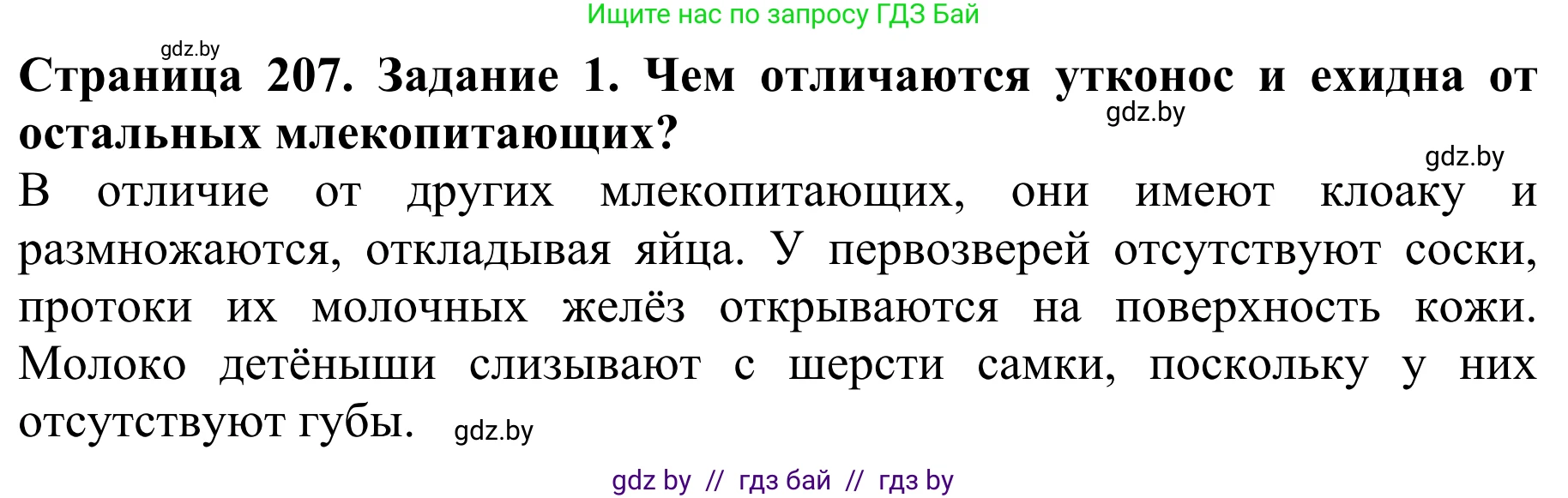 Биология, 8 класс Учебник, авторы: Бедарик Ирина Геннадьевна, Бедарик Александр Евгеньевич, Иванов Владимир Николаевич, издательство Адукацыя i выхаванне, Минск, 2023, зелёного цвета, страница 207, номер 1, Решение
