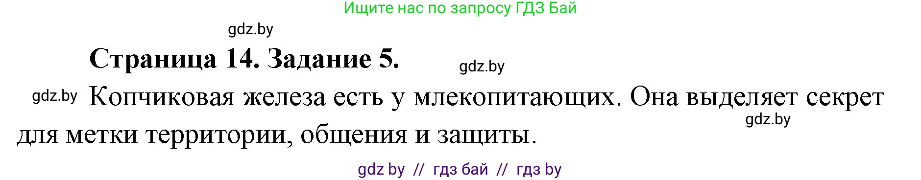 Биология, 8 класс Сборник контрольных и самостоятельных работ, авторы: Дубков Сергей Григорьевич, Городович Наталья Ивановна, Сеген Елена Адамовна, издательство Аверсэв, Минск, 2025, страница 14, номер 5, Решение