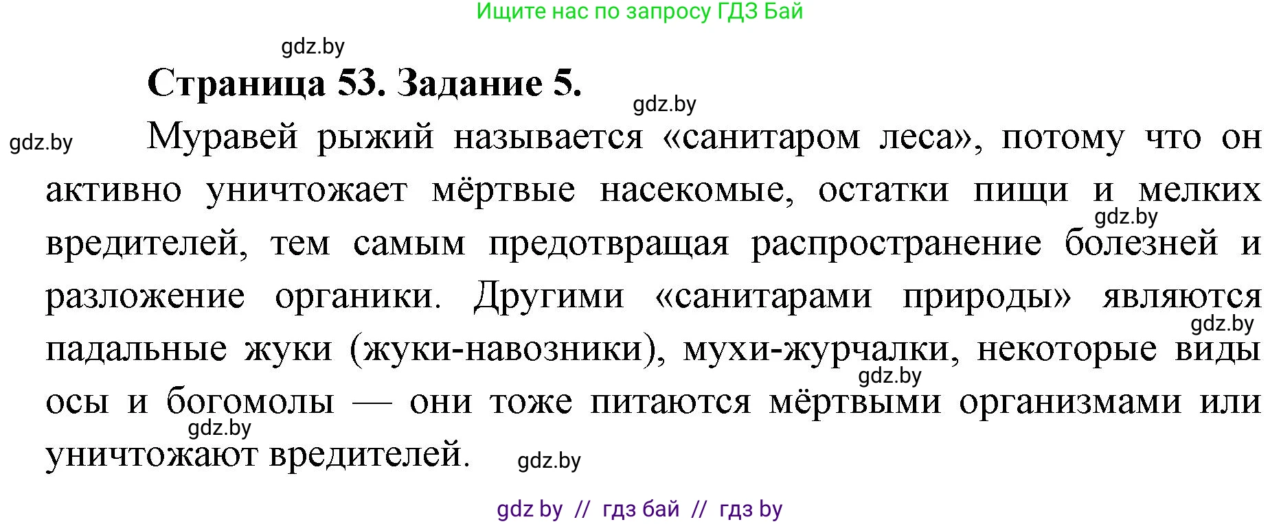 Биология, 8 класс Сборник контрольных и самостоятельных работ, авторы: Дубков Сергей Григорьевич, Городович Наталья Ивановна, Сеген Елена Адамовна, издательство Аверсэв, Минск, 2025, страница 53, номер 5, Решение
