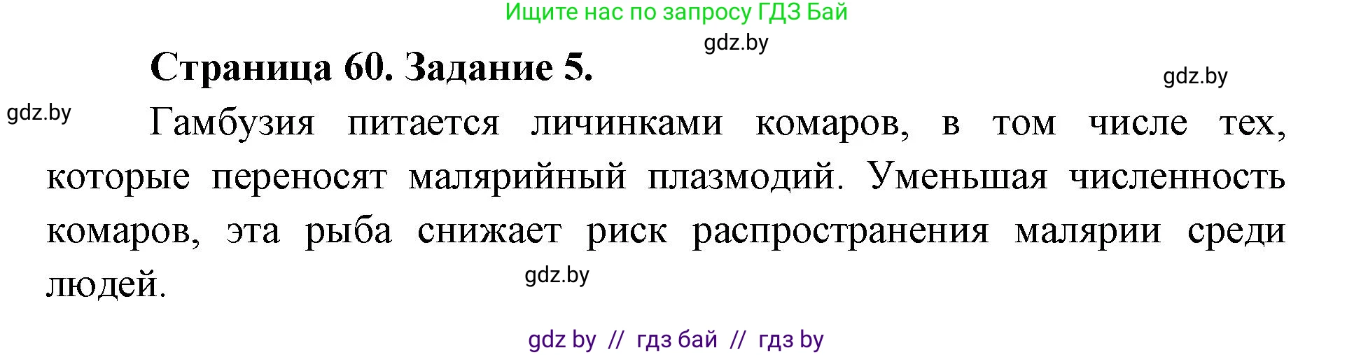 Биология, 8 класс Сборник контрольных и самостоятельных работ, авторы: Дубков Сергей Григорьевич, Городович Наталья Ивановна, Сеген Елена Адамовна, издательство Аверсэв, Минск, 2025, страница 60, номер 5, Решение