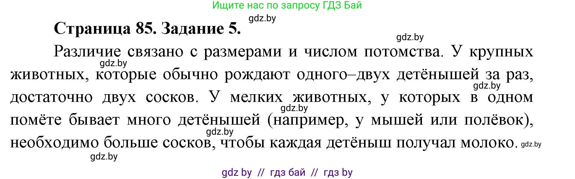 Биология, 8 класс Сборник контрольных и самостоятельных работ, авторы: Дубков Сергей Григорьевич, Городович Наталья Ивановна, Сеген Елена Адамовна, издательство Аверсэв, Минск, 2025, страница 85, номер 5, Решение