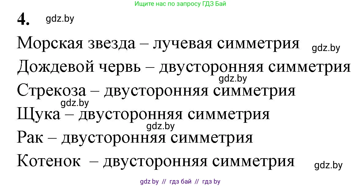 Биология, 8 класс рабочая тетрадь, автор: Лисов Николай Дмитриевич, издательство Аверсэв, Минск, 2018, зелёного цвета, страница 3, номер 4, Решение