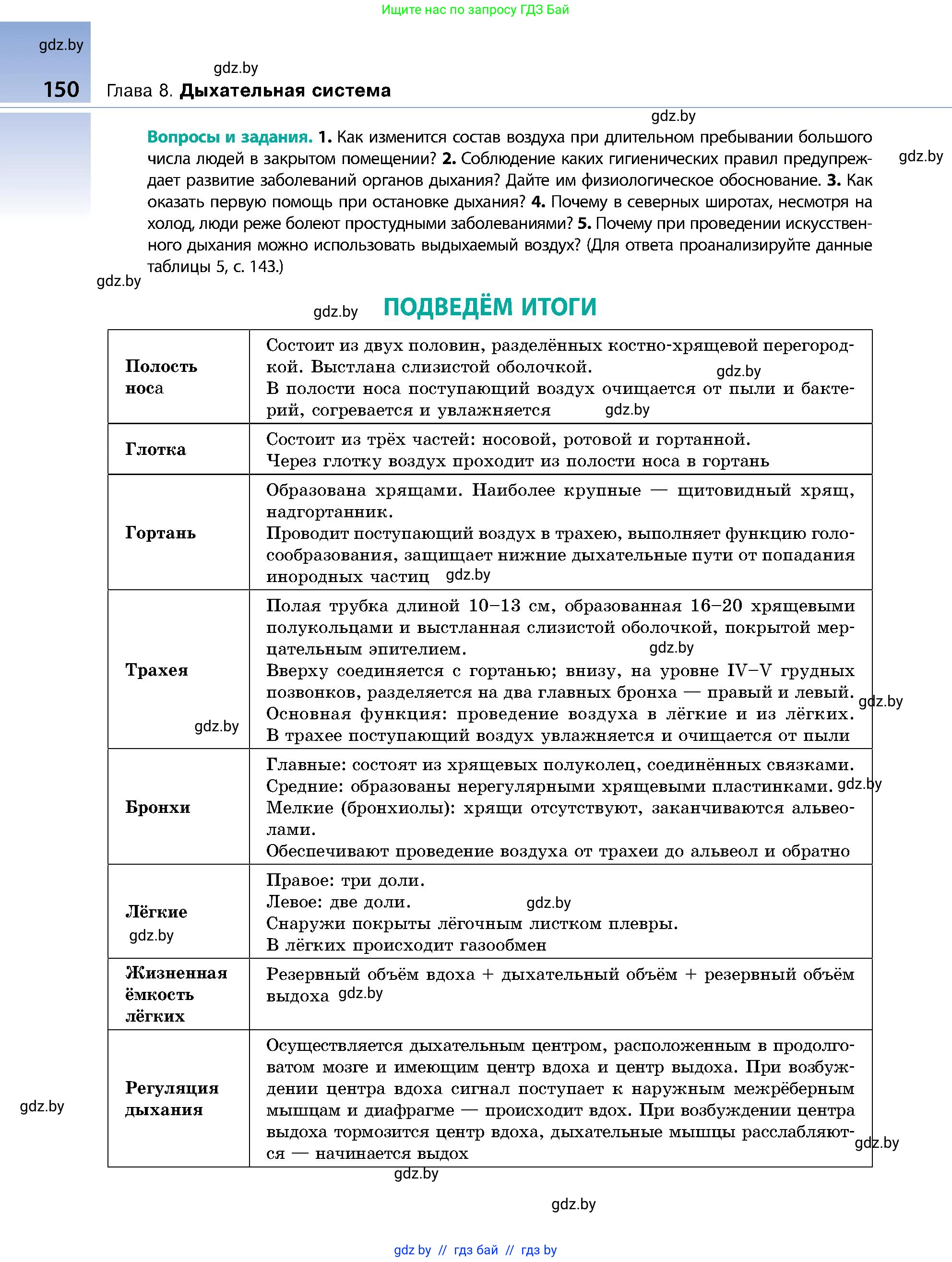 Биология, 9 класс Учебник, авторы: Борисов Олег Леонидович, Антипенко Алеся Анатольевна, Рогожников Олег Николаевич, издательство Адукацыя i выхаванне, Минск, 2025, бирюзового цвета, страница 150