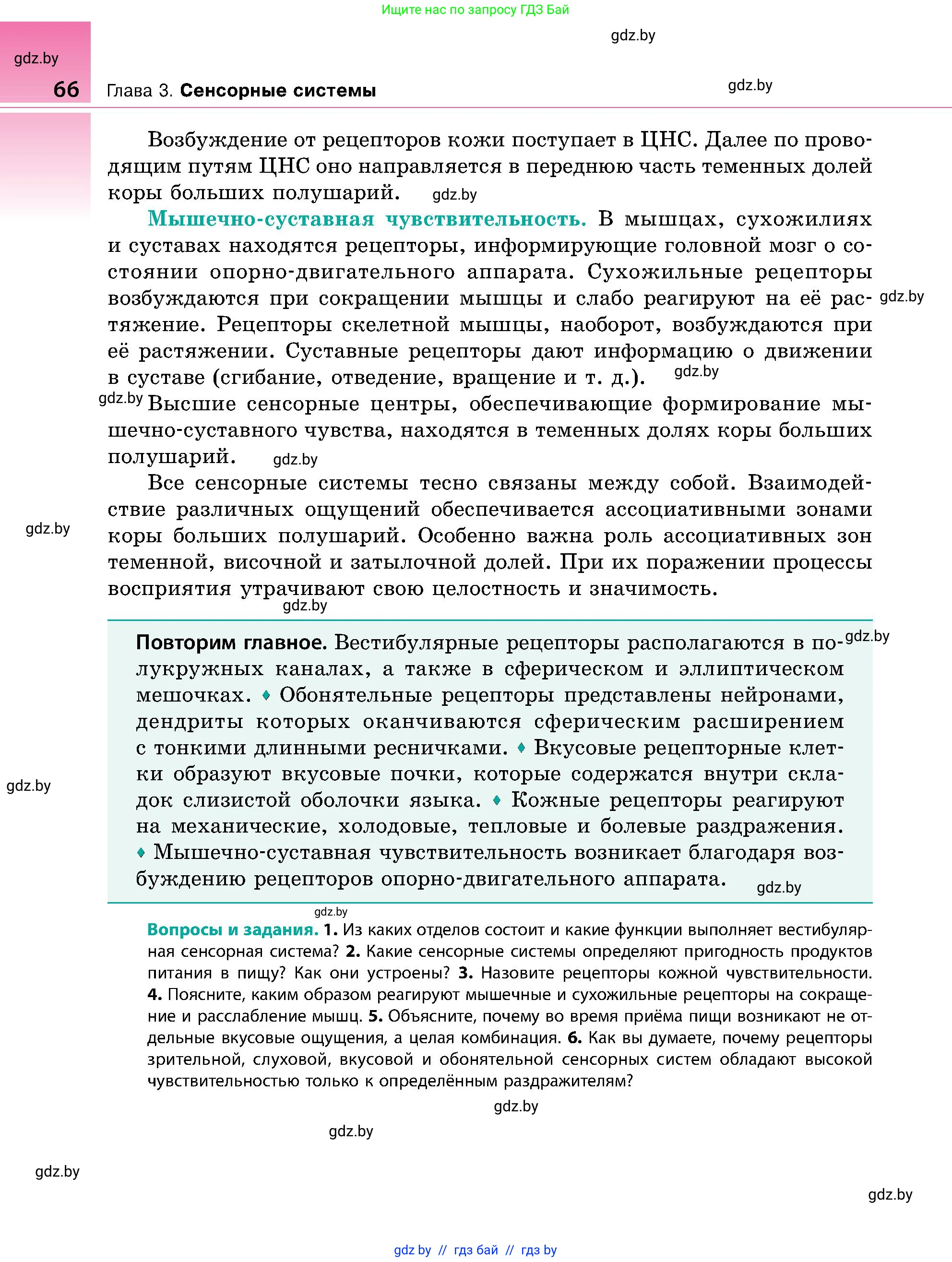 Биология, 9 класс Учебник, авторы: Борисов Олег Леонидович, Антипенко Алеся Анатольевна, Рогожников Олег Николаевич, издательство Адукацыя i выхаванне, Минск, 2025, бирюзового цвета, страница 66