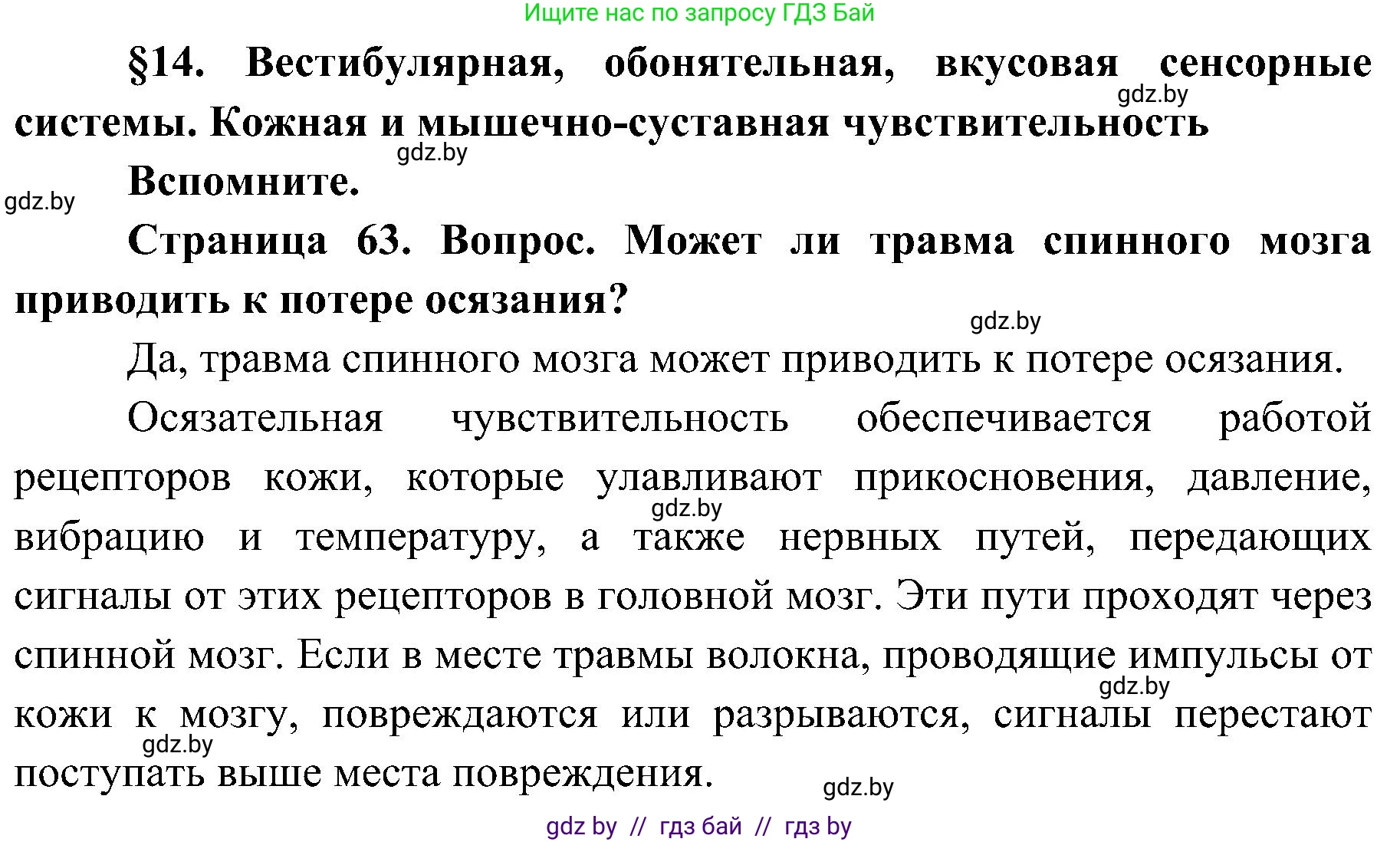 Биология, 9 класс Учебник, авторы: Борисов Олег Леонидович, Антипенко Алеся Анатольевна, Рогожников Олег Николаевич, издательство Адукацыя i выхаванне, Минск, 2025, бирюзового цвета, страница 63, Решение 1