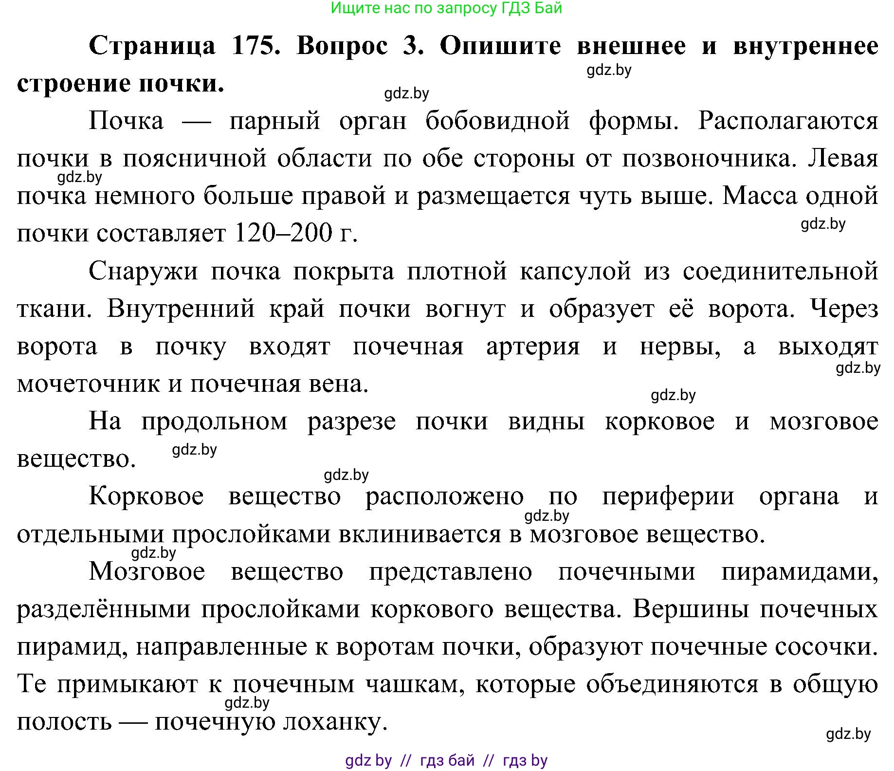 Биология, 9 класс Учебник, авторы: Борисов Олег Леонидович, Антипенко Алеся Анатольевна, Рогожников Олег Николаевич, издательство Адукацыя i выхаванне, Минск, 2025, бирюзового цвета, страница 175, номер 3, Решение 1