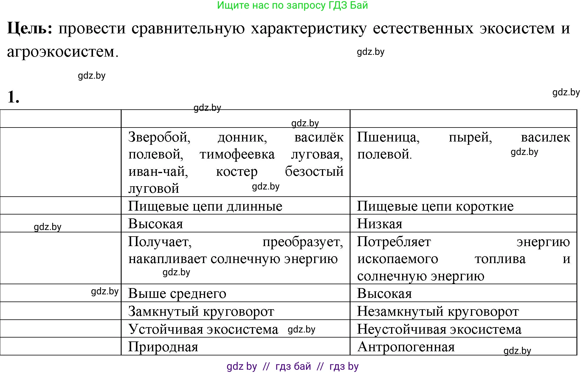 Биология, 10 класс Тетрадь для лабораторных и практических работ, автор: Хруцкая Тамара Викторовна, издательство Аверсэв, Минск, 2020, зелёного цвета, страница 113, номер 1, Решение
