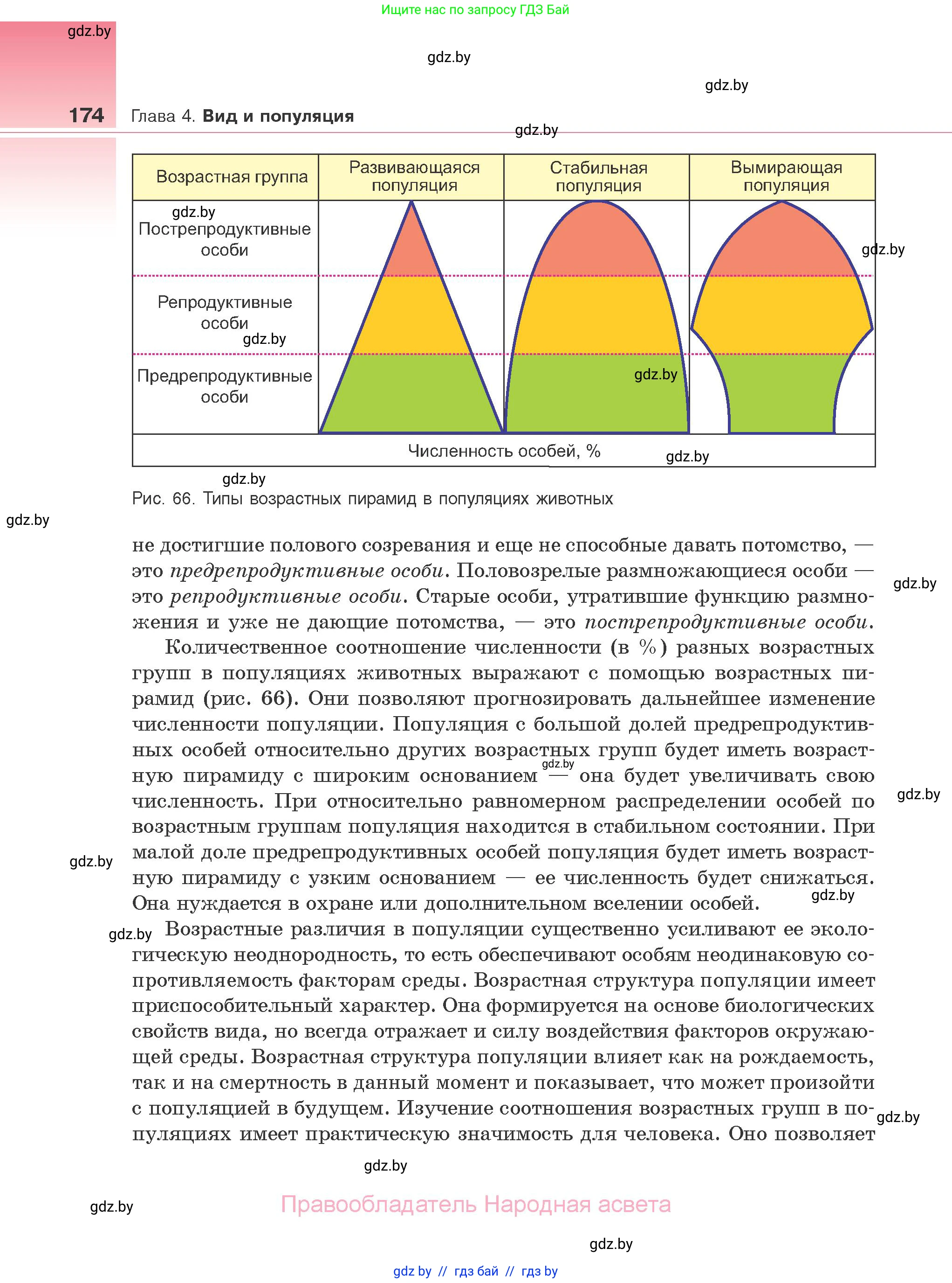 Биология, 10 класс Учебник, авторы: Маглыш Сабина Степановна, Кравченко Вячеслав Анатольевич, Довгун Татьяна Яновна, издательство Народная асвета, Минск, 2020, зелёного цвета, страница 174