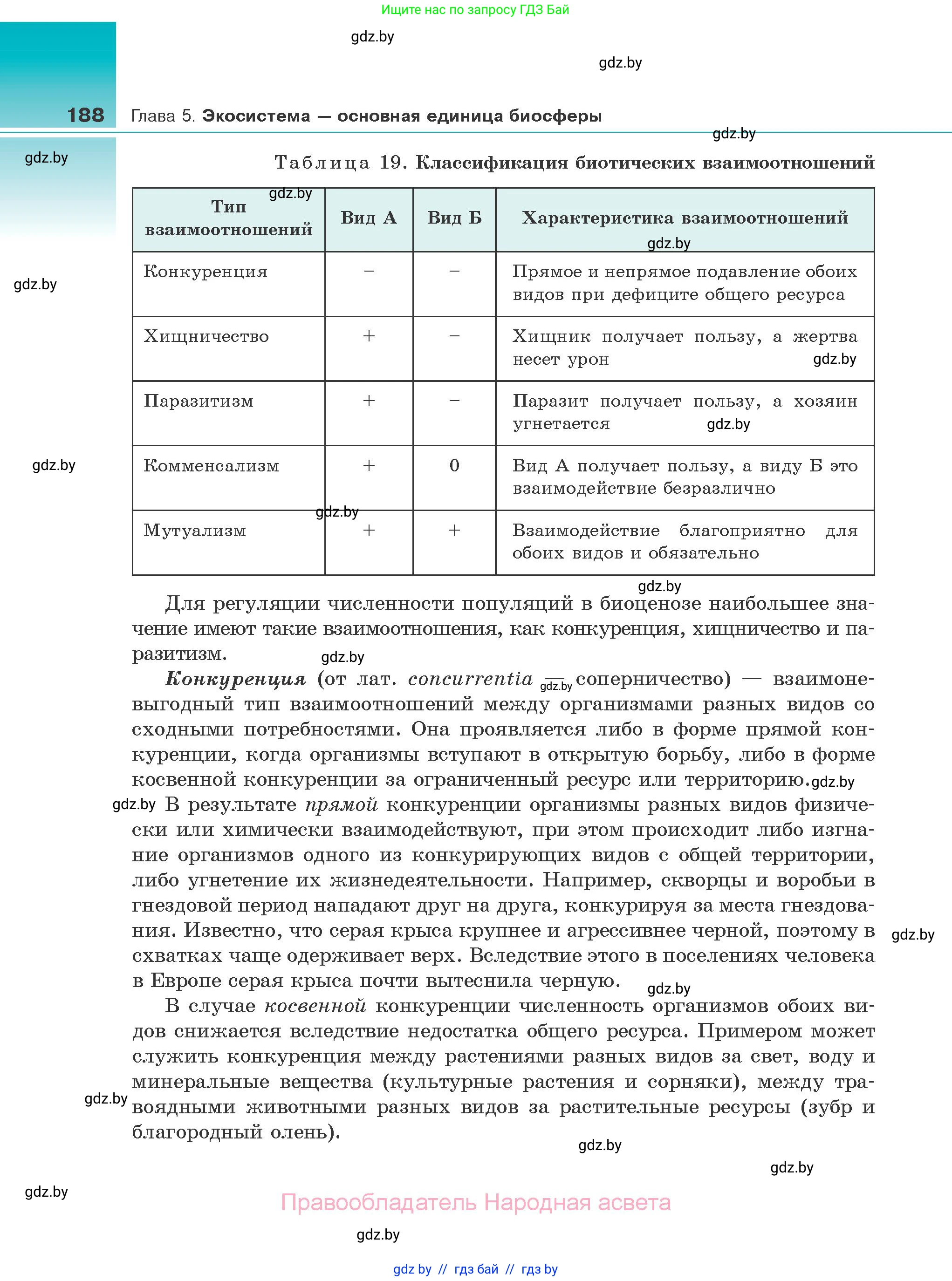 Биология, 10 класс Учебник, авторы: Маглыш Сабина Степановна, Кравченко Вячеслав Анатольевич, Довгун Татьяна Яновна, издательство Народная асвета, Минск, 2020, зелёного цвета, страница 188