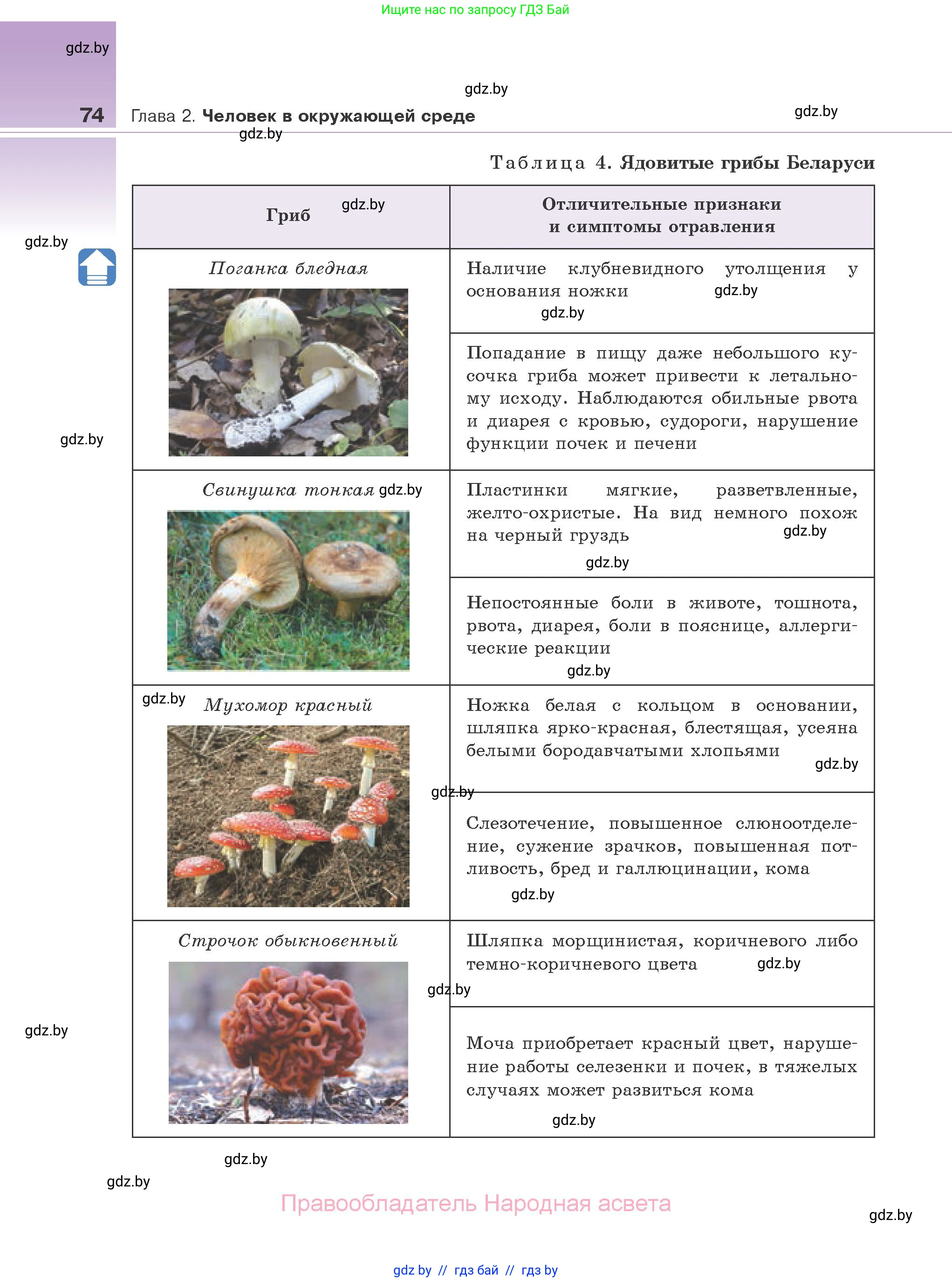 Биология, 10 класс Учебник, авторы: Маглыш Сабина Степановна, Кравченко Вячеслав Анатольевич, Довгун Татьяна Яновна, издательство Народная асвета, Минск, 2020, зелёного цвета, страница 74