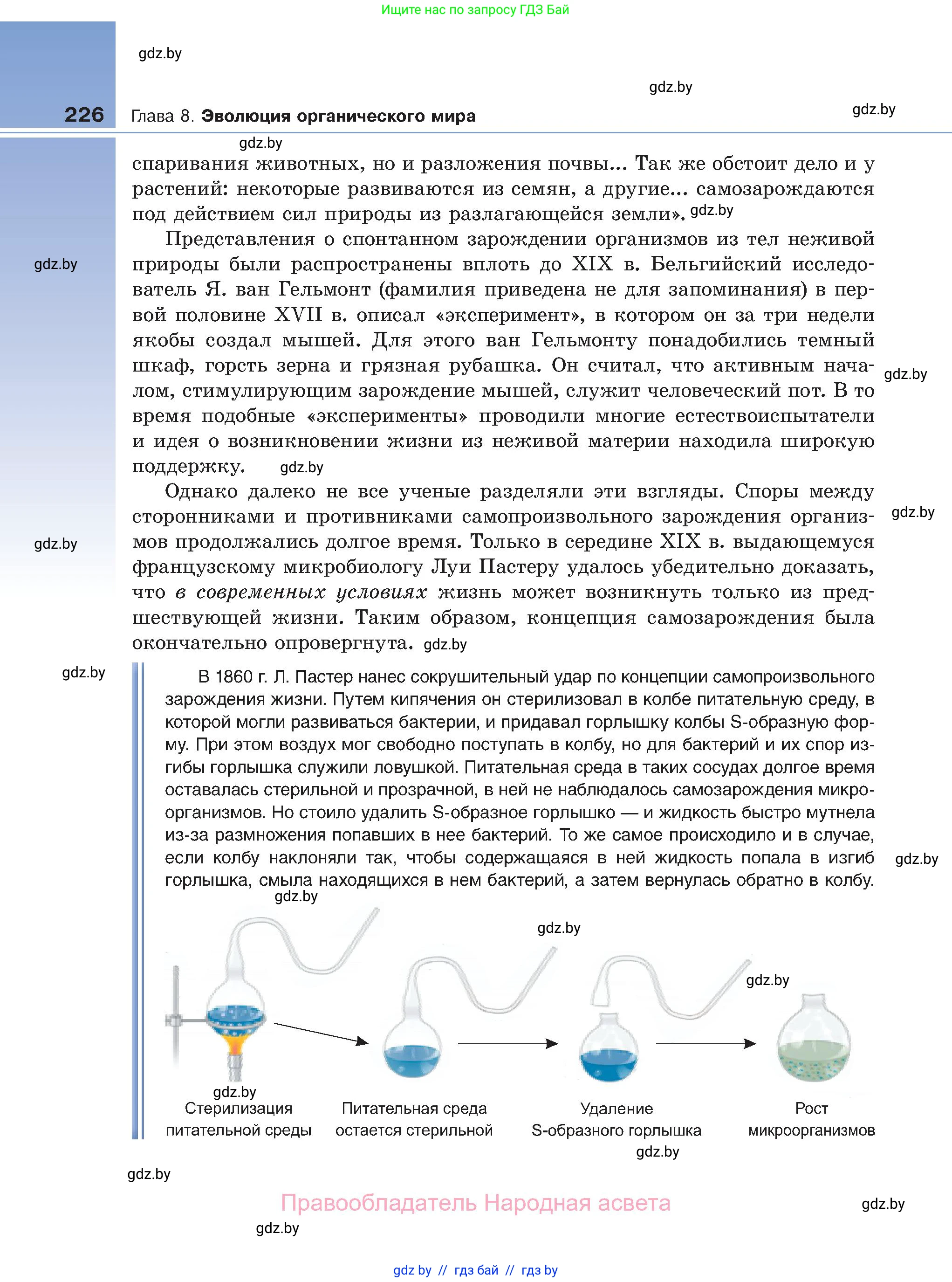 Биология, 11 класс Учебник, авторы: Дашков Максим Леонидович, Песнякевич Александр Георгиевич, Головач Алексей Михайлович, издательство Народная асвета, Минск, 2021, голубого цвета, страница 226