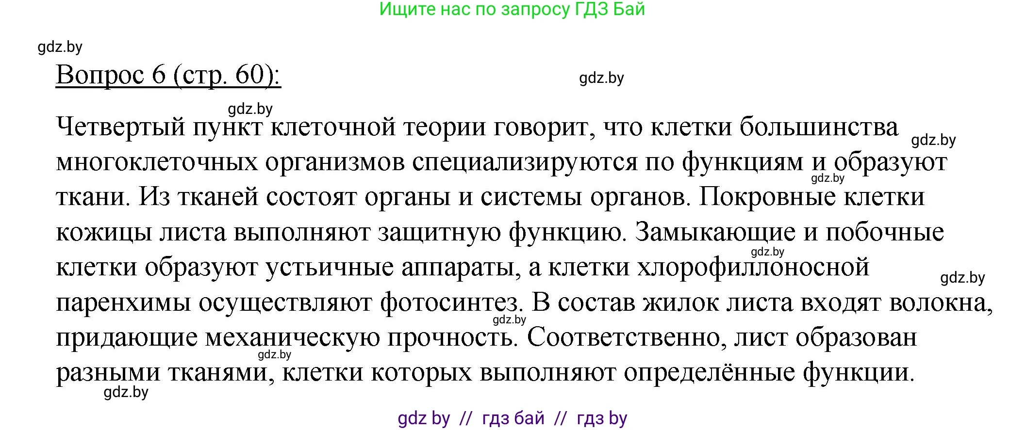 Биология, 11 класс Учебник, авторы: Дашков Максим Леонидович, Песнякевич Александр Георгиевич, Головач Алексей Михайлович, издательство Народная асвета, Минск, 2021, голубого цвета, страница 60, номер 6, Решение