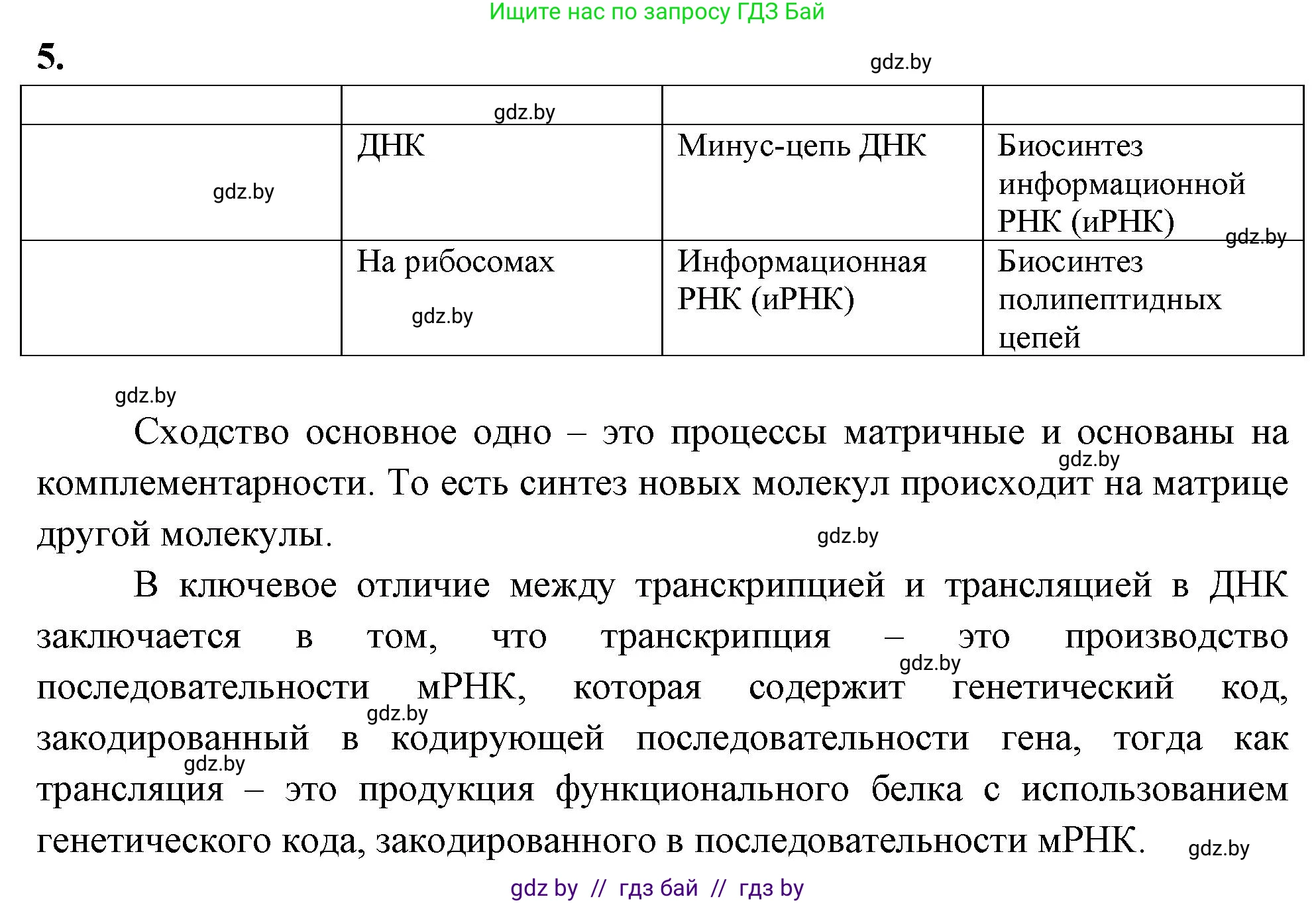 Биология, 11 класс рабочая тетрадь, автор: Хруцкая Тамара Викторовна, издательство Аверсэв, Минск, 2021, зелёного цвета, страница 48, номер 5, Решение