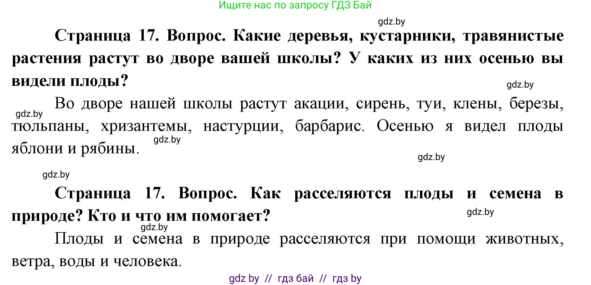 Человек и мир, 1 класс Учебник, авторы: Трафимова Галина Владимировна, Трафимов Сергей Анатольевич, издательство Национальный институт образования, Минск, 2023, салатового цвета, страница 17, Решение