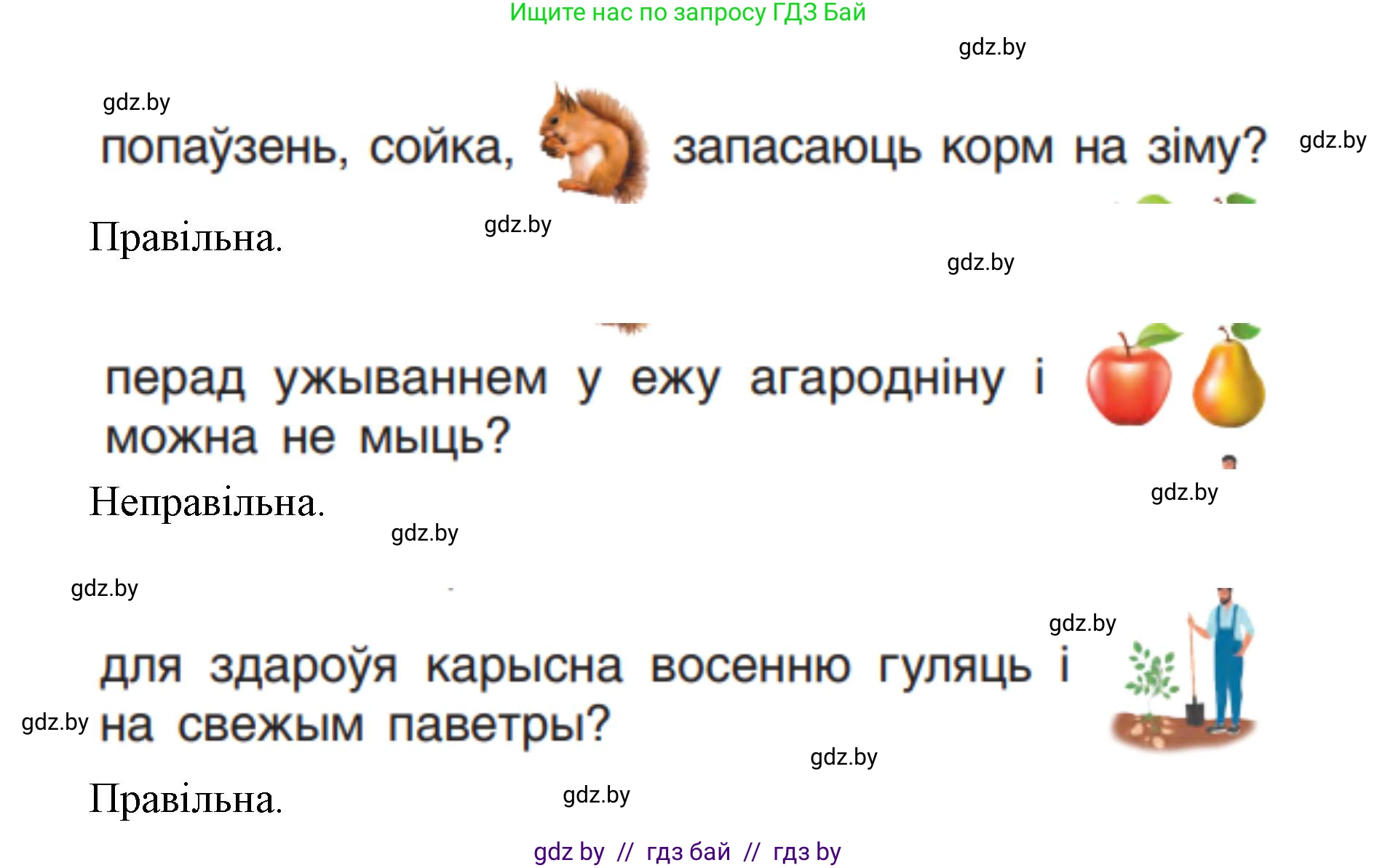 Человек и мир, 1 класс Учебник, авторы: Трафимова Галина Владимировна, Трафимов Сергей Анатольевич, издательство Национальный институт образования, Минск, 2023, салатового цвета, страница 32, Решение (продолжение 2)