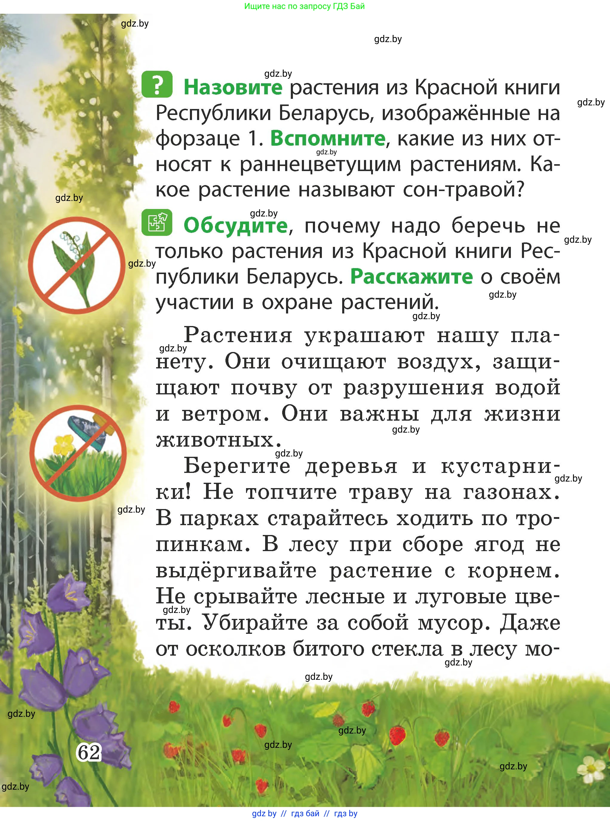 Человек и мир, 2 класс Учебник, авторы: Трафимова Галина Владимировна, Трафимов Сергей Анатольевич, издательство Академия образования, Минск, 2024, страница 62