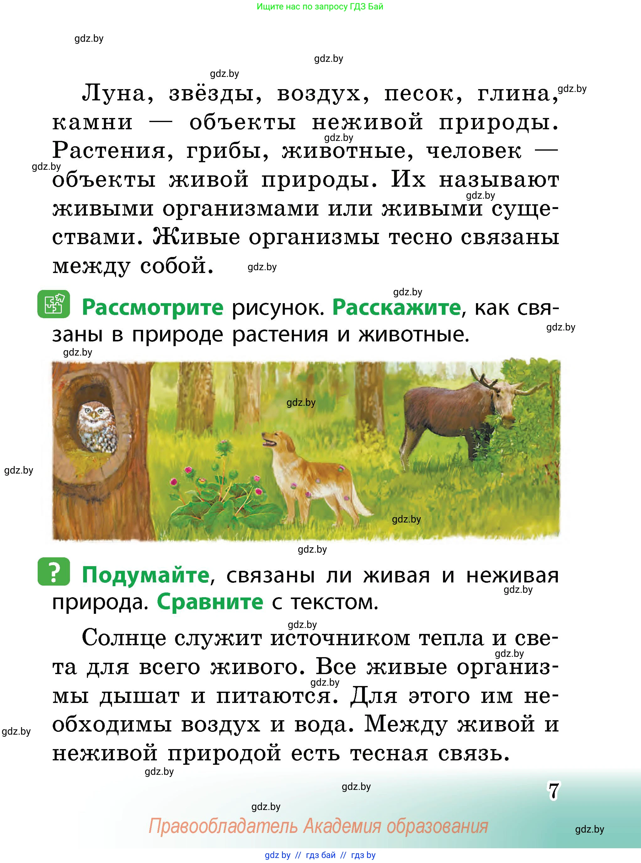 Человек и мир, 2 класс Учебник, авторы: Трафимова Галина Владимировна, Трафимов Сергей Анатольевич, издательство Академия образования, Минск, 2024, страница 7