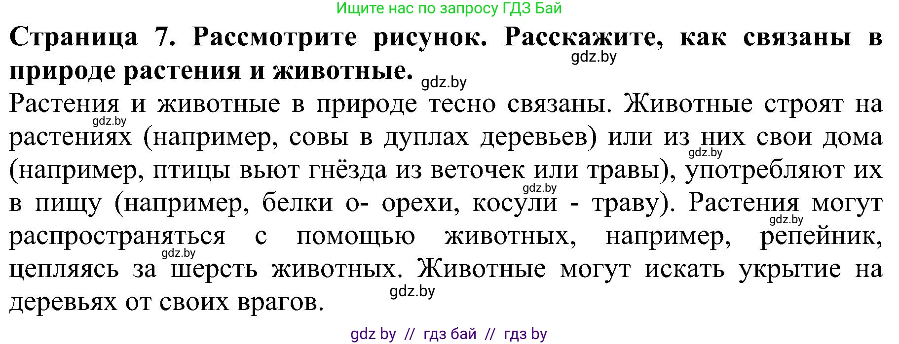 Человек и мир, 2 класс Учебник, авторы: Трафимова Галина Владимировна, Трафимов Сергей Анатольевич, издательство Академия образования, Минск, 2024, страница 7, номер 3, Решение