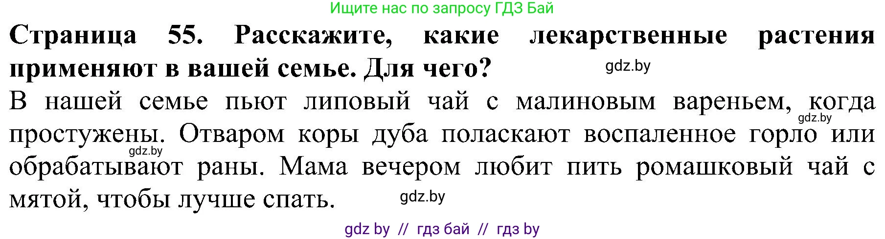 Человек и мир, 2 класс Учебник, авторы: Трафимова Галина Владимировна, Трафимов Сергей Анатольевич, издательство Академия образования, Минск, 2024, страница 55, номер 4, Решение