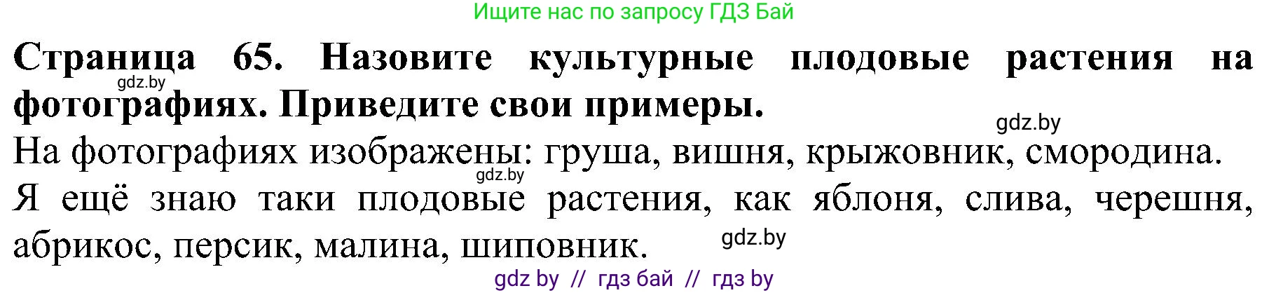 Человек и мир, 2 класс Учебник, авторы: Трафимова Галина Владимировна, Трафимов Сергей Анатольевич, издательство Академия образования, Минск, 2024, страница 65, номер 3, Решение