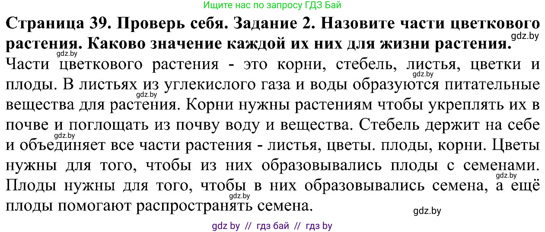 Человек и мир, 2 класс Учебник, авторы: Трафимова Галина Владимировна, Трафимов Сергей Анатольевич, издательство Академия образования, Минск, 2024, страница 39, номер 2, Решение