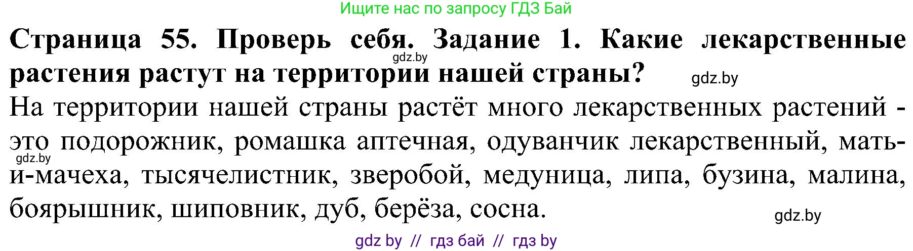 Человек и мир, 2 класс Учебник, авторы: Трафимова Галина Владимировна, Трафимов Сергей Анатольевич, издательство Академия образования, Минск, 2024, страница 55, номер 1, Решение