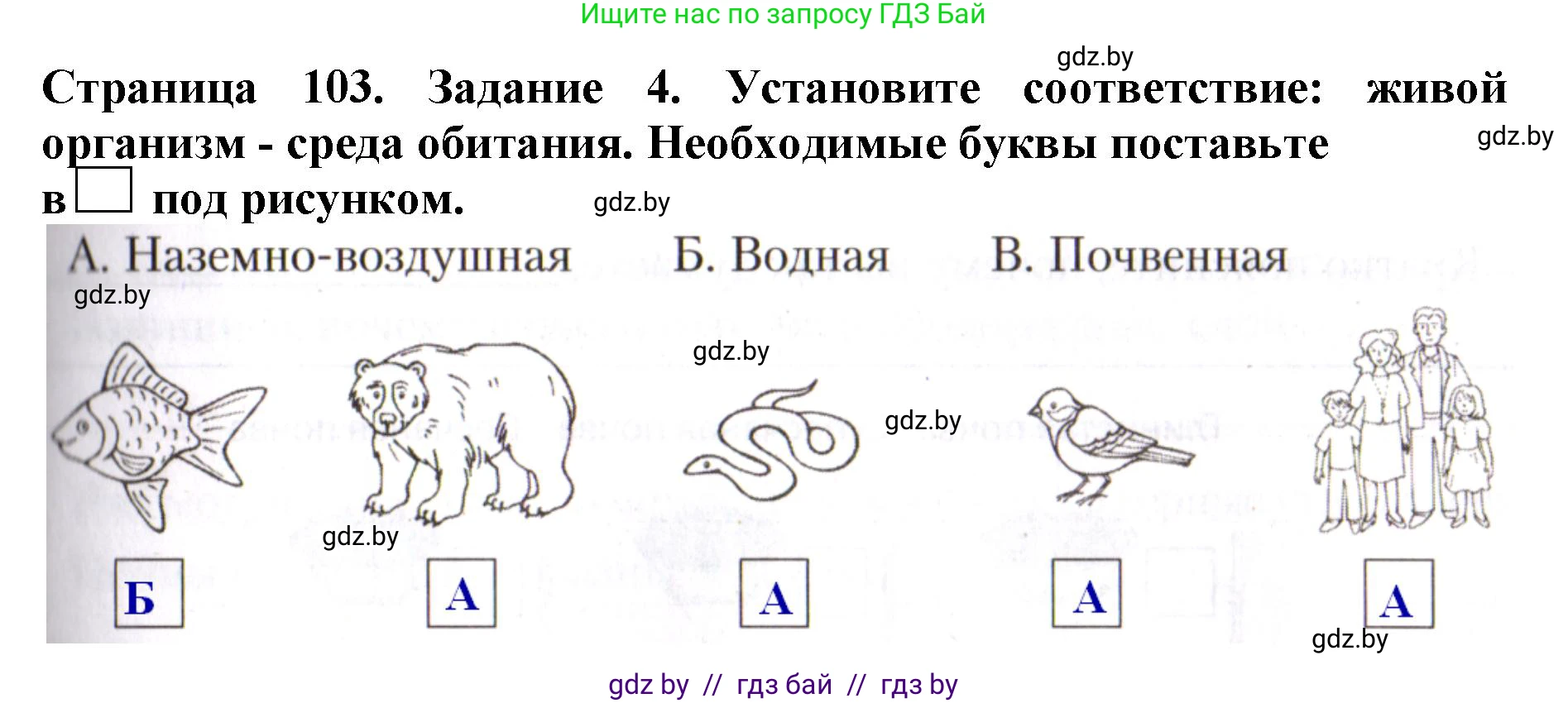 Человек и мир, 5 класс рабочая тетрадь, авторы: Лопух Пётр Степанович, Шкель Людмила Валерьевна, издательство Аверсэв, Минск, 2022, страница 103, номер 4, Решение