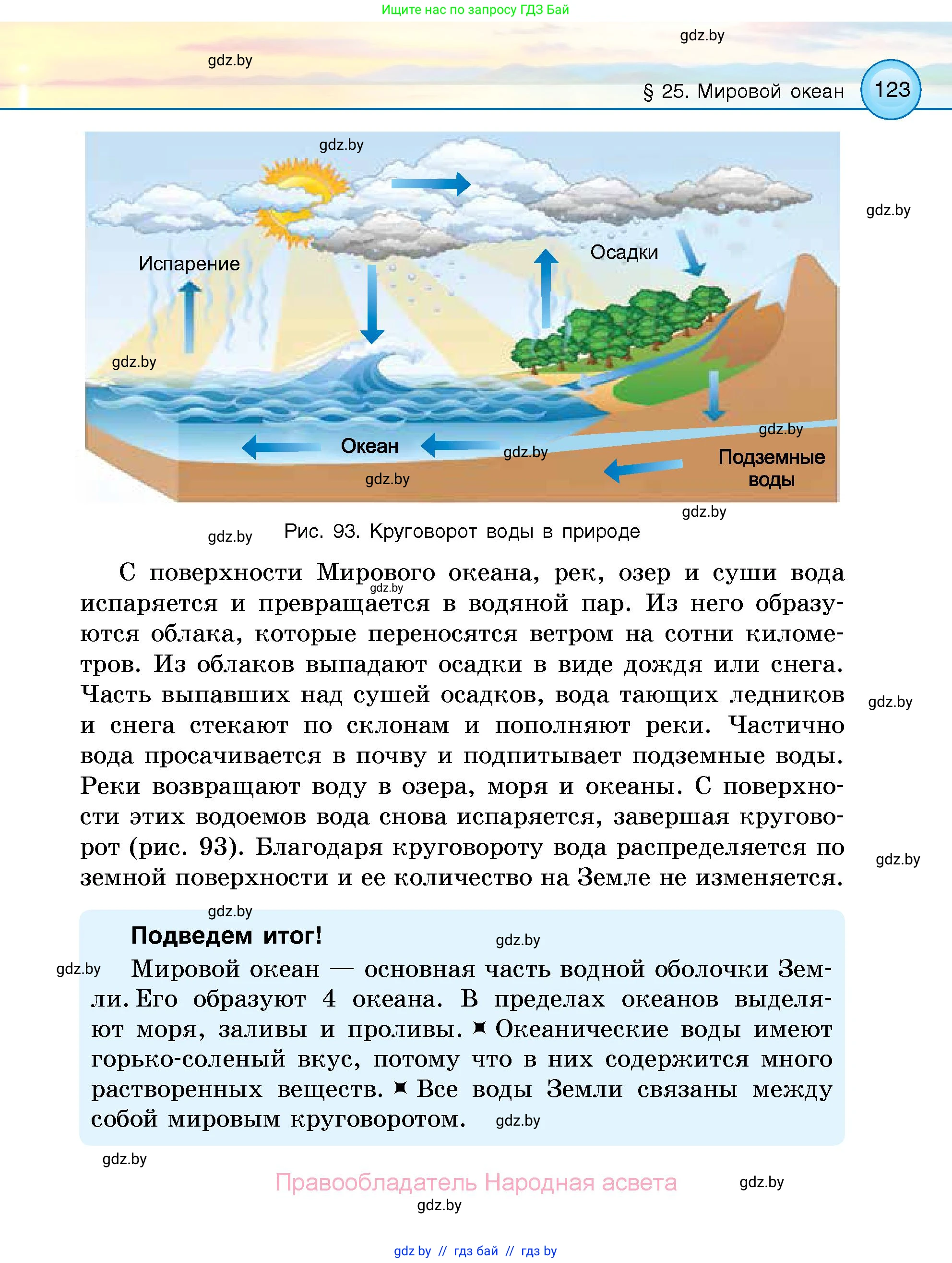 Человек и мир, 5 класс Учебник, авторы: Лопух Пётр Степанович, Сарычева Ольга Владимировна, Шкель Людмила Валерьевна, издательство Народная асвета, Минск, 2022, белого цвета, страница 123