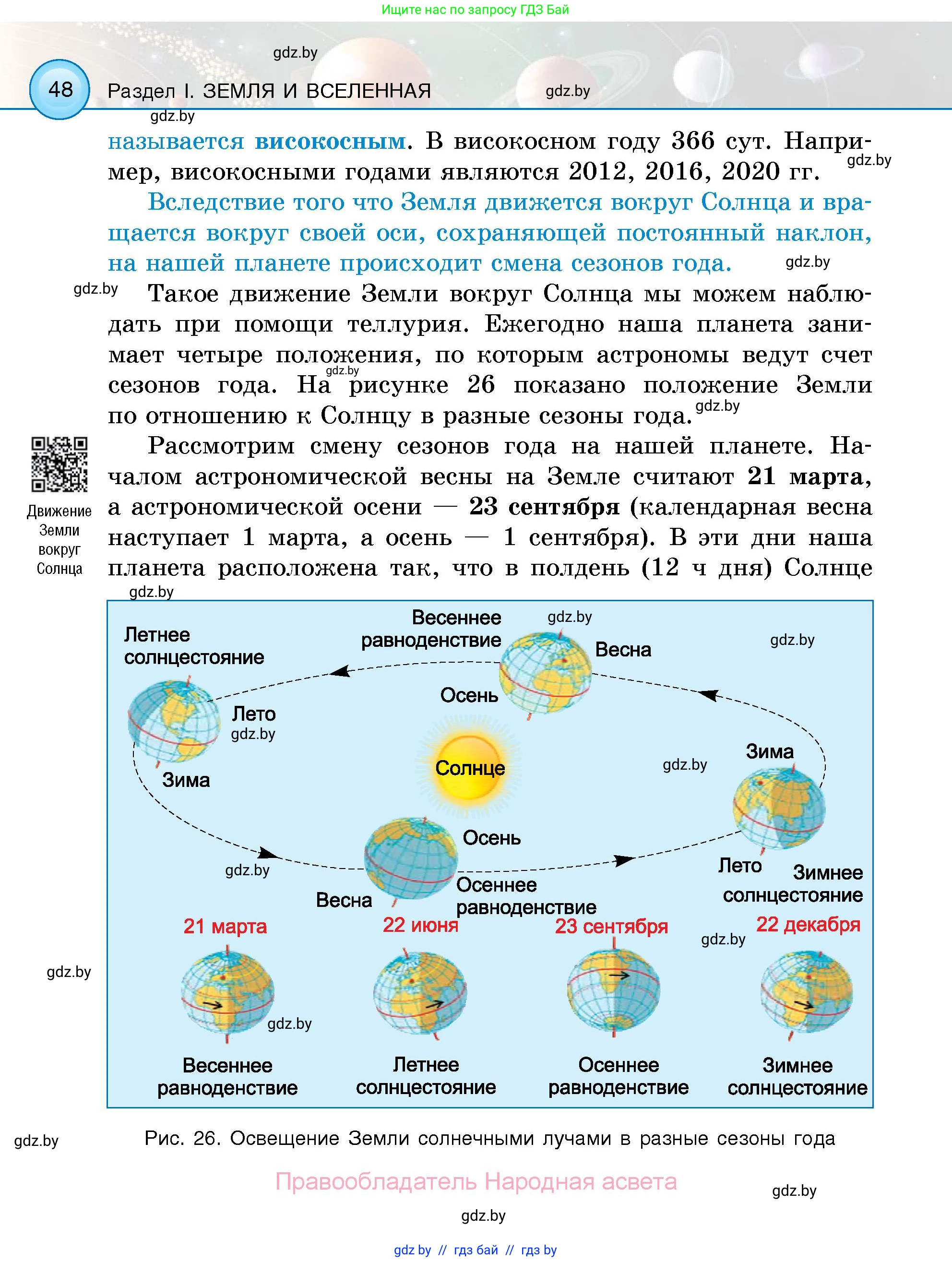 Человек и мир, 5 класс Учебник, авторы: Лопух Пётр Степанович, Сарычева Ольга Владимировна, Шкель Людмила Валерьевна, издательство Народная асвета, Минск, 2022, белого цвета, страница 48