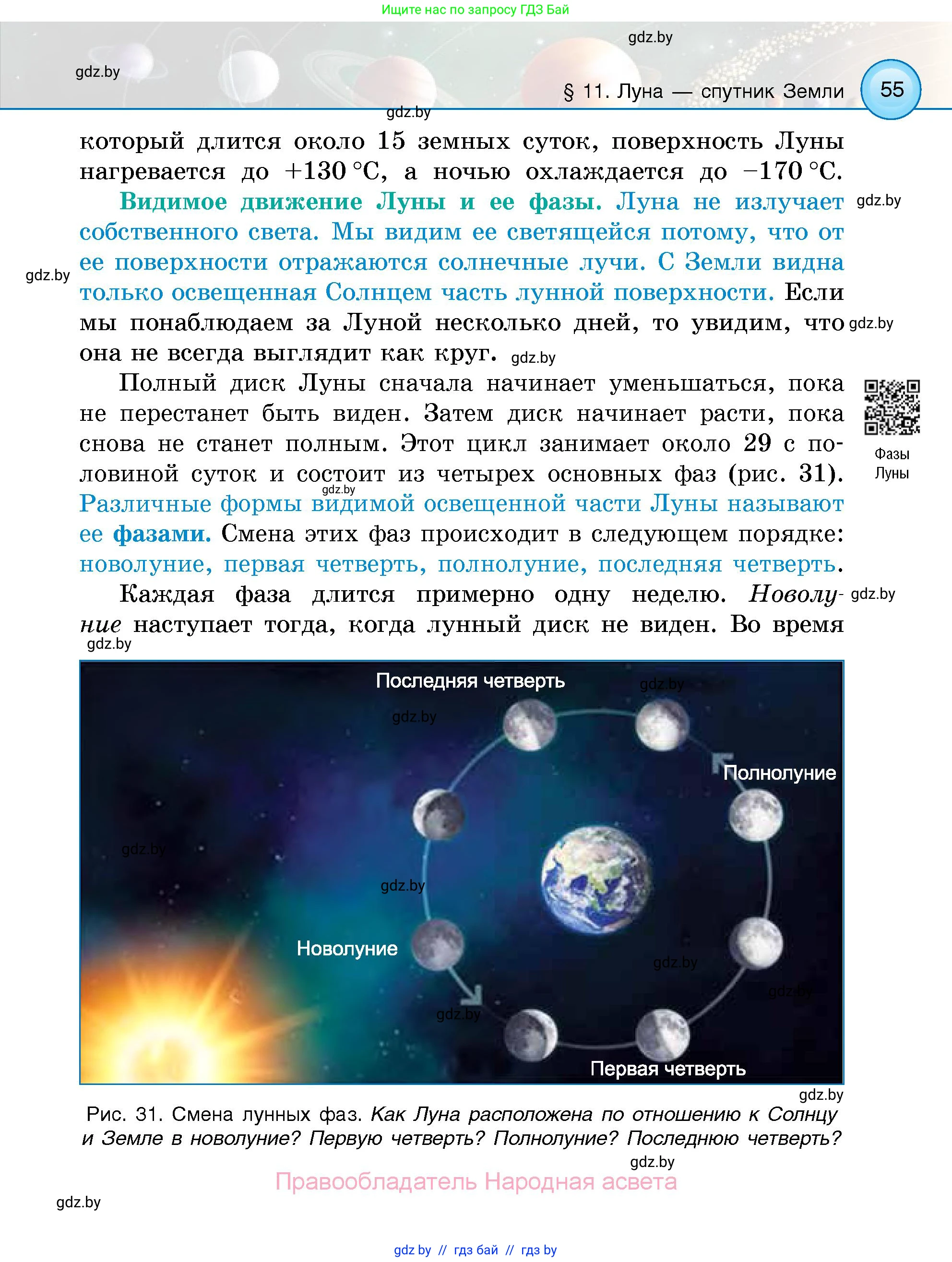 Человек и мир, 5 класс Учебник, авторы: Лопух Пётр Степанович, Сарычева Ольга Владимировна, Шкель Людмила Валерьевна, издательство Народная асвета, Минск, 2022, белого цвета, страница 55