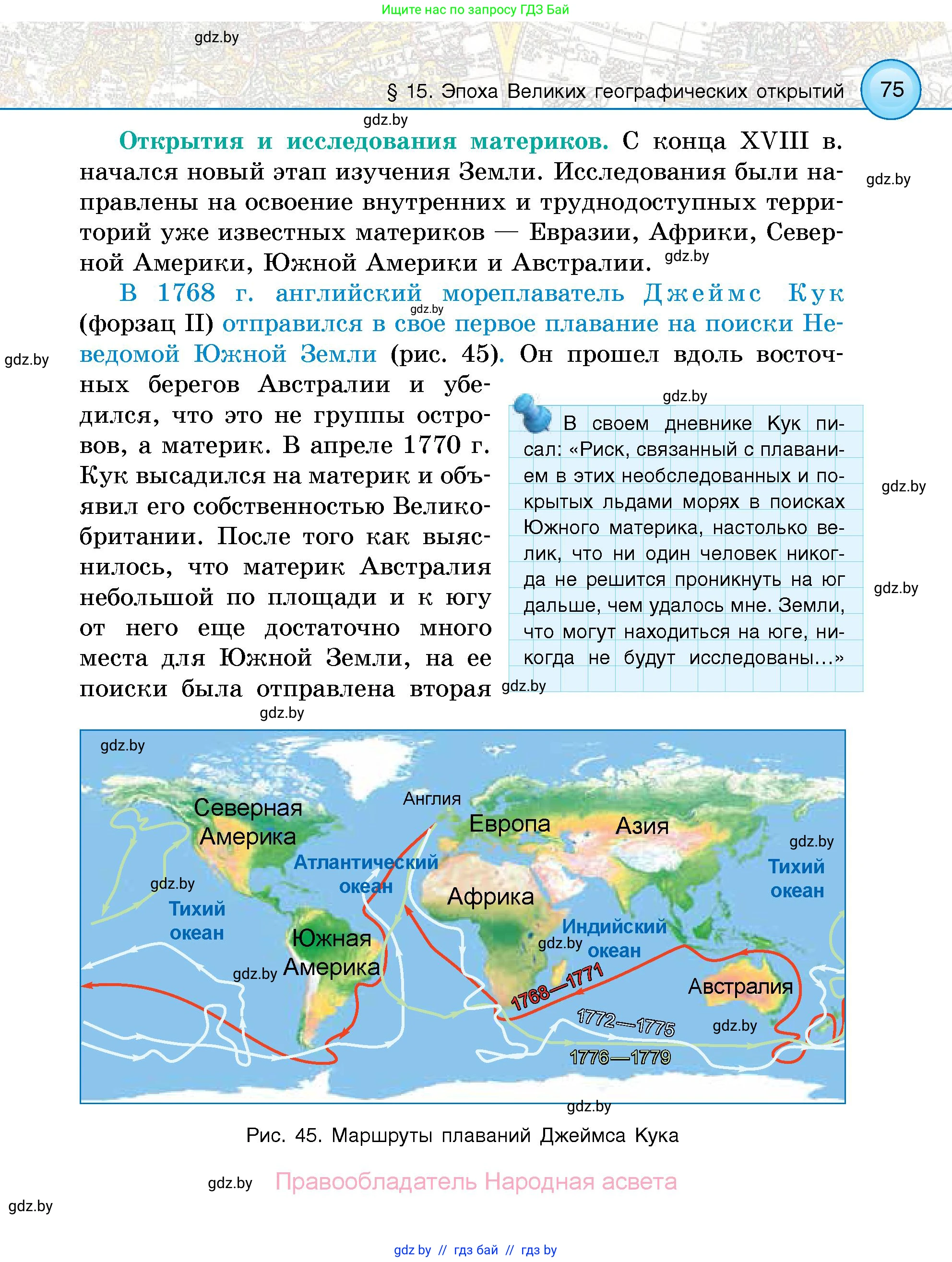 Человек и мир, 5 класс Учебник, авторы: Лопух Пётр Степанович, Сарычева Ольга Владимировна, Шкель Людмила Валерьевна, издательство Народная асвета, Минск, 2022, белого цвета, страница 75